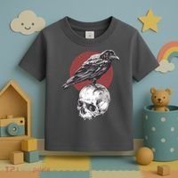 Raven On Skull Toddler T-Shirt thumb 3