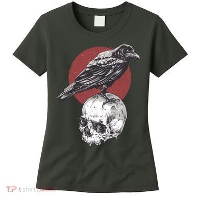 Raven On Skull Women's T-Shirt