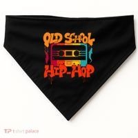 Retro Old School Hip Hop 80s 90s Graffiti Cassette USA-Made Doggie Bandana thumb 0