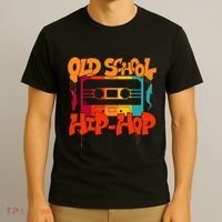 Retro Old School Hip Hop 80s 90s Graffiti Cassette T-Shirt thumb 3
