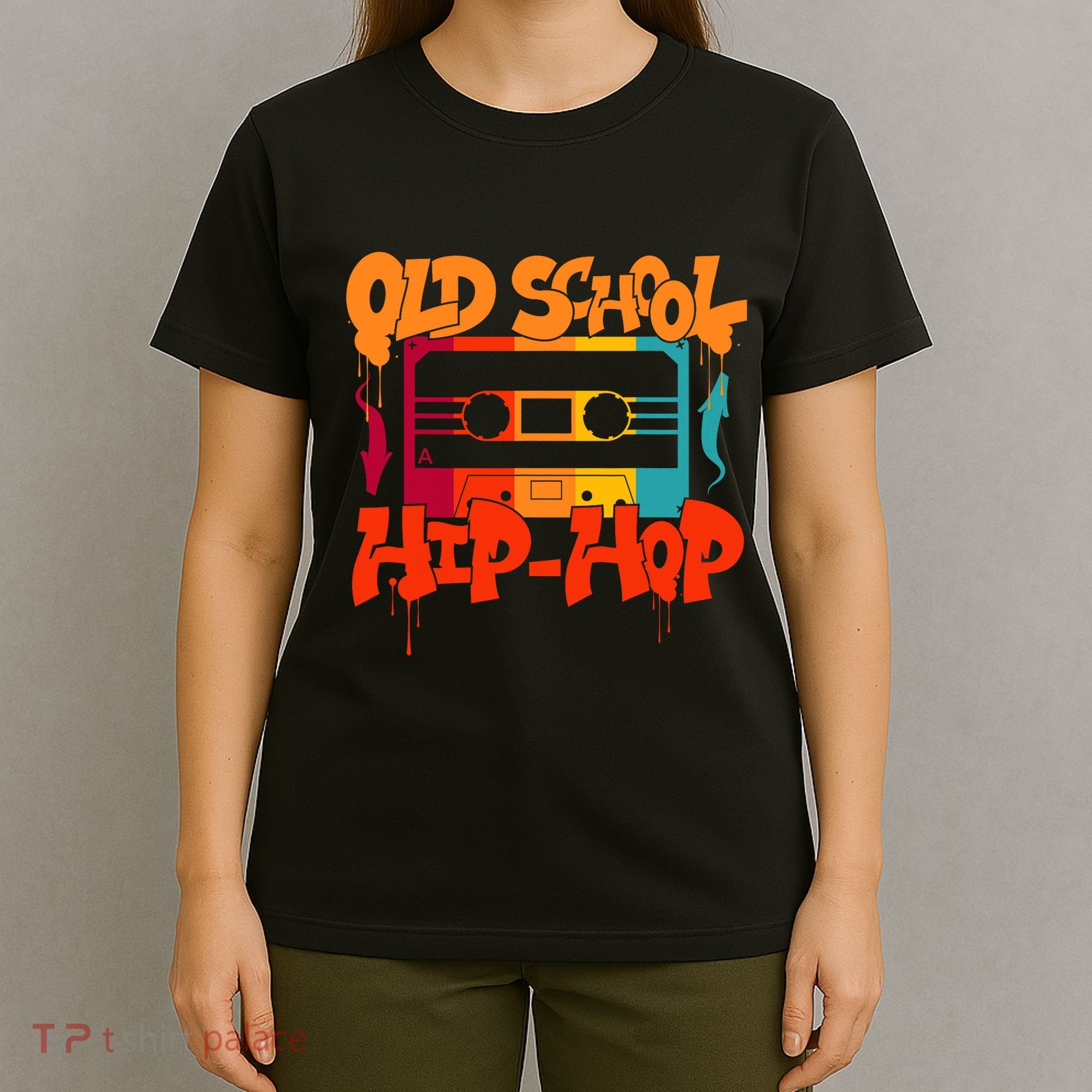 Retro Old School Hip Hop 80s 90s Graffiti Cassette T-Shirt