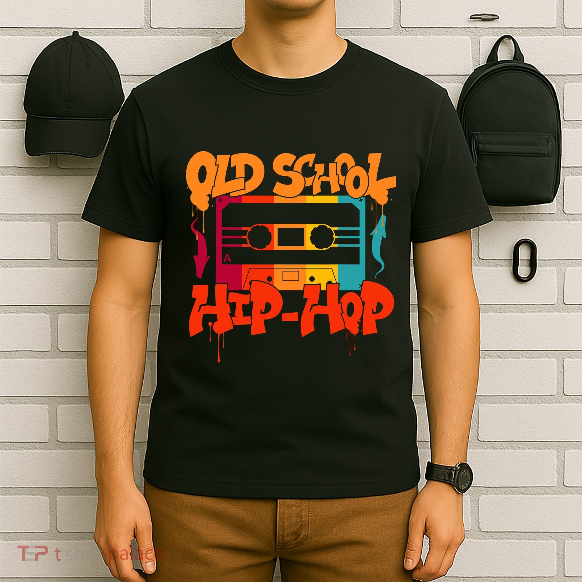 Retro Old School Hip Hop 80s 90s Graffiti Cassette T-Shirt