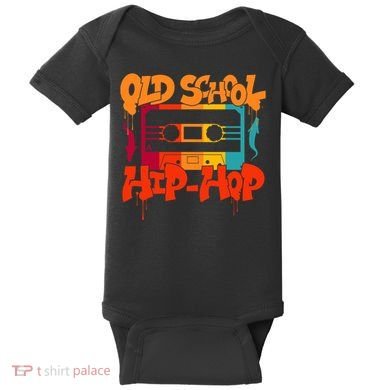 Retro Old School Hip Hop 80s 90s Graffiti Cassette Baby Bodysuit