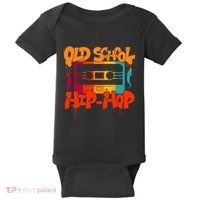 Retro Old School Hip Hop 80s 90s Graffiti Cassette Baby Bodysuit thumb 0