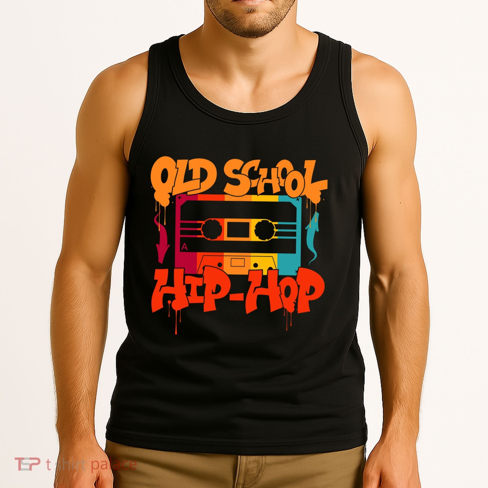 Retro Old School Hip Hop 80s 90s Graffiti Cassette Tank Top