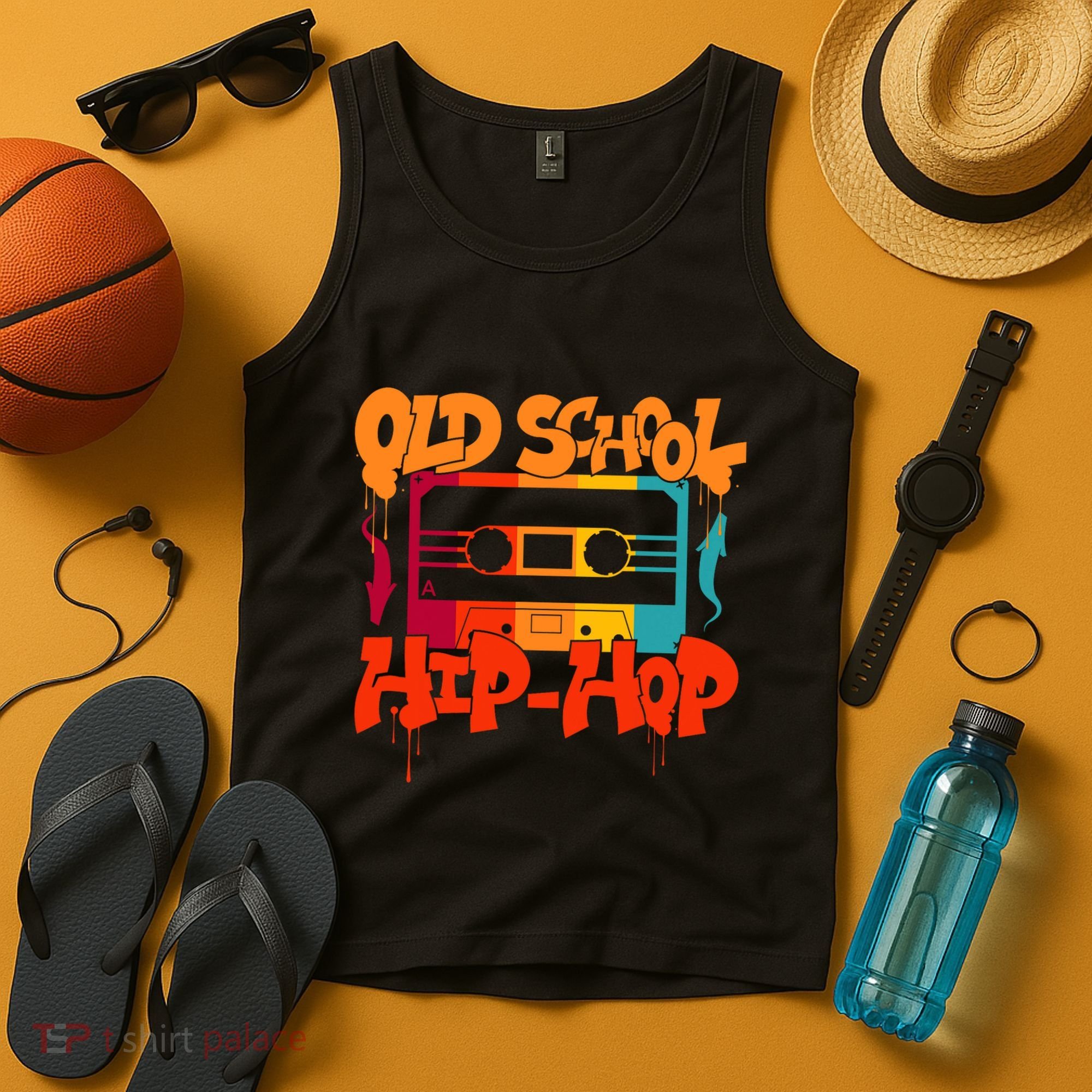 Retro Old School Hip Hop 80s 90s Graffiti Cassette Tank Top