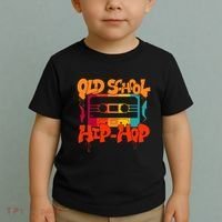 Retro Old School Hip Hop 80s 90s Graffiti Cassette Toddler T-Shirt thumb 2