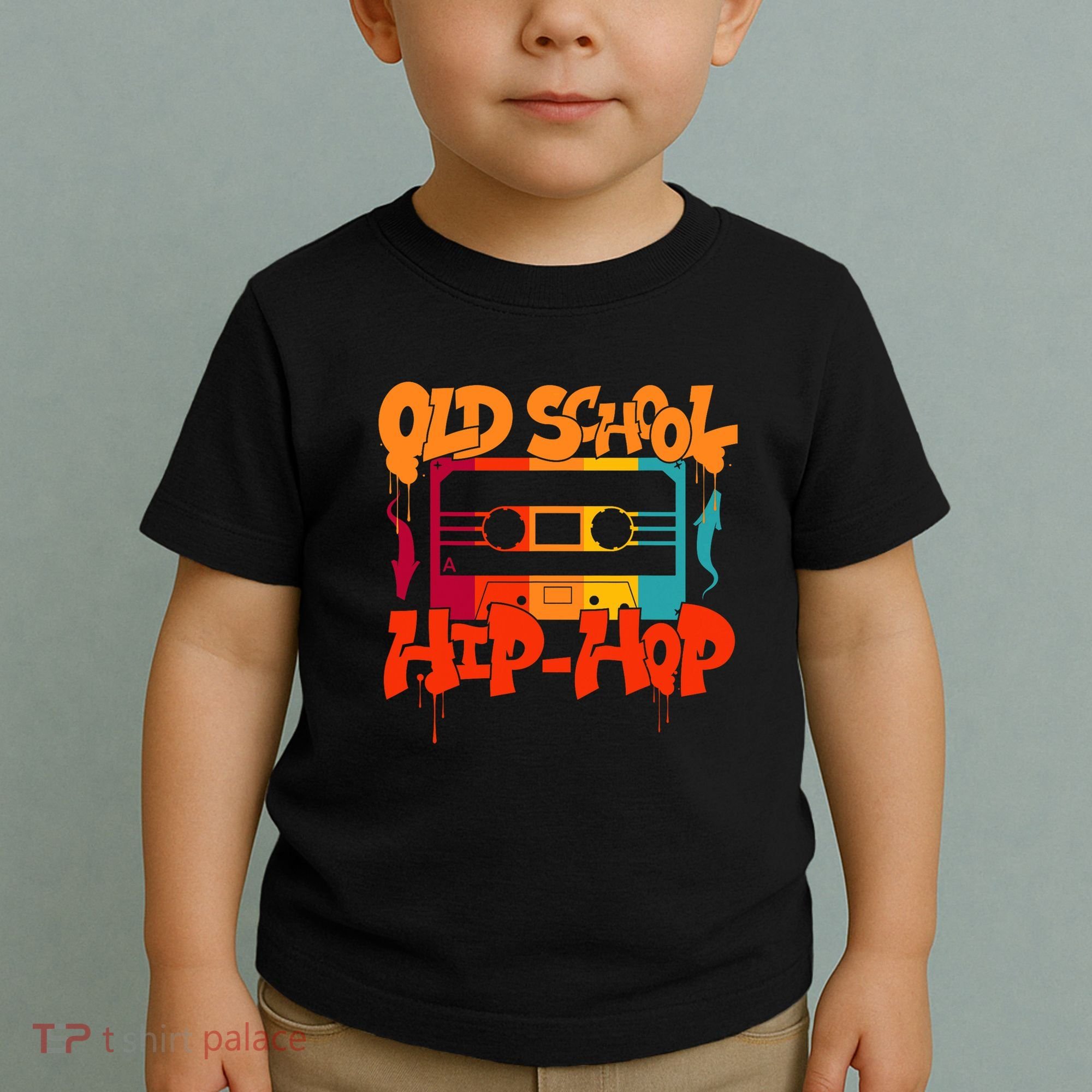 Retro Old School Hip Hop 80s 90s Graffiti Cassette Toddler T-Shirt