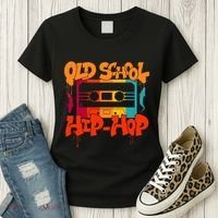 Retro Old School Hip Hop 80s 90s Graffiti Cassette Women's T-Shirt thumb 3