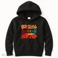 Retro Old School Hip Hop 80s 90s Graffiti Cassette Kids Hoodie thumb 0