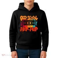 Retro Old School Hip Hop 80s 90s Graffiti Cassette Kids Hoodie thumb 4