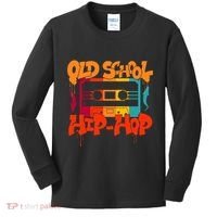 Retro Old School Hip Hop 80s 90s Graffiti Cassette Kids Long Sleeve Shirt thumb 0
