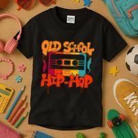 Retro Old School Hip Hop 80s 90s Graffiti Cassette Kids T-Shirt thumb 3