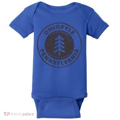 Retro Ohiopyle State Park Pennsylvania Souvenir Design Meaningful Gift Baby Bodysuit