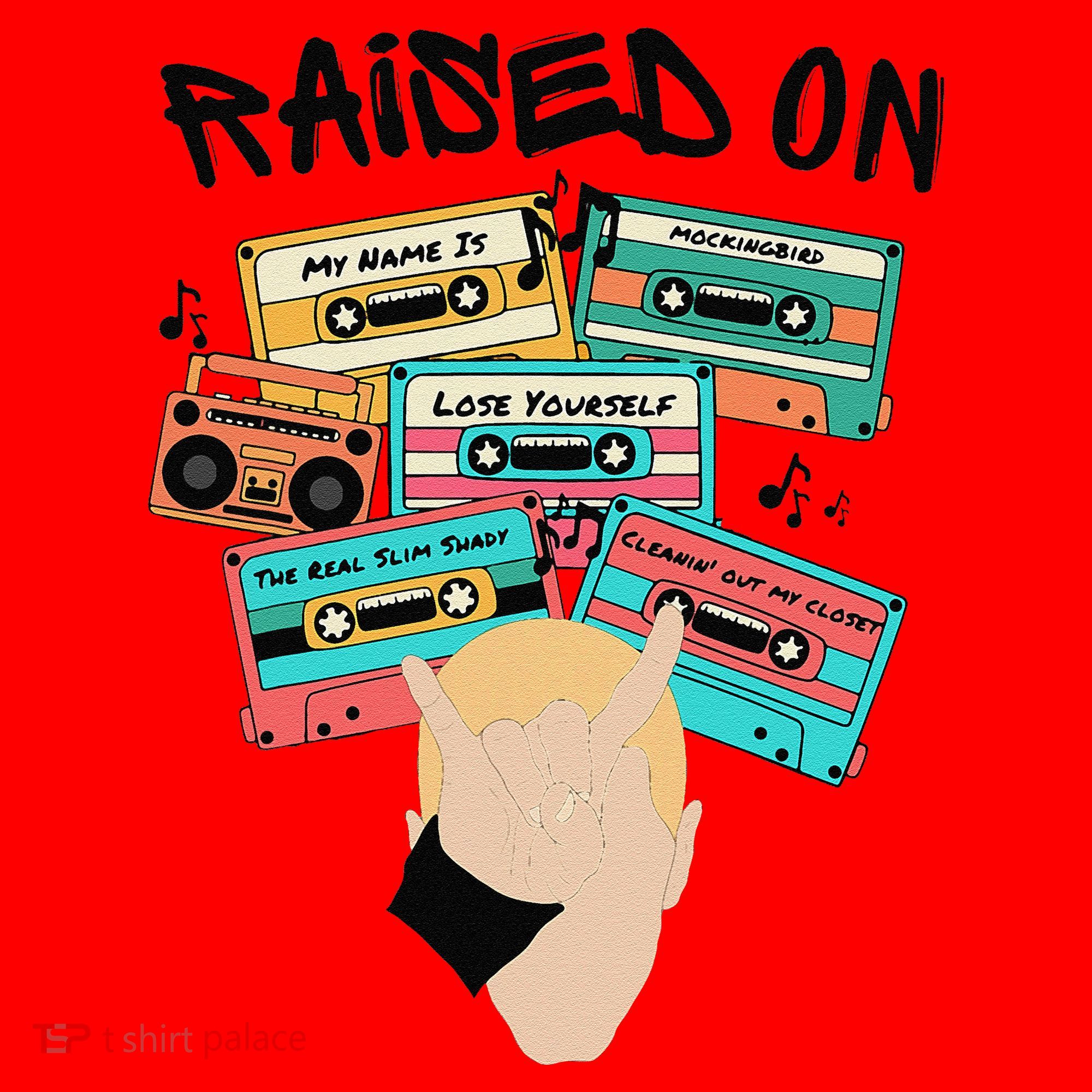Raised On Slim Retro Cassettes Hip Hop Santa Hat