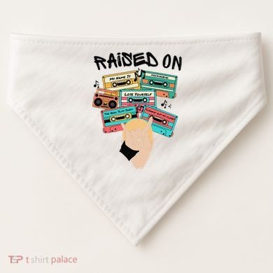 Raised On Slim Retro Cassettes Hip Hop USA-Made Doggie Bandana