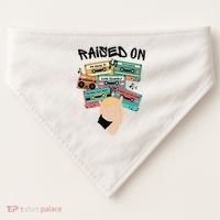Raised On Slim Retro Cassettes Hip Hop USA-Made Doggie Bandana thumb 0