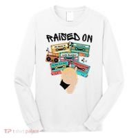 Raised On Slim Retro Cassettes Hip Hop Long Sleeve Shirt thumb 0