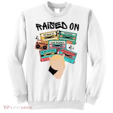 Raised On Slim Retro Cassettes Hip Hop Sweatshirt