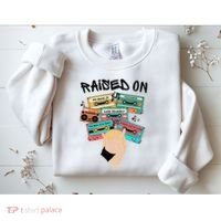 Raised On Slim Retro Cassettes Hip Hop Sweatshirt thumb 2