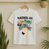 Raised On Slim Retro Cassettes Hip Hop T-Shirt thumb 2