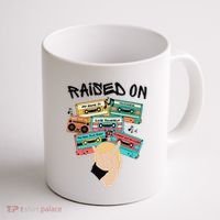 Raised On Slim Retro Cassettes Hip Hop Coffee Mug thumb 1