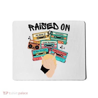 Raised On Slim Retro Cassettes Hip Hop Mousepad