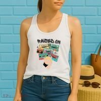 Raised On Slim Retro Cassettes Hip Hop Women's Tank Top thumb 2