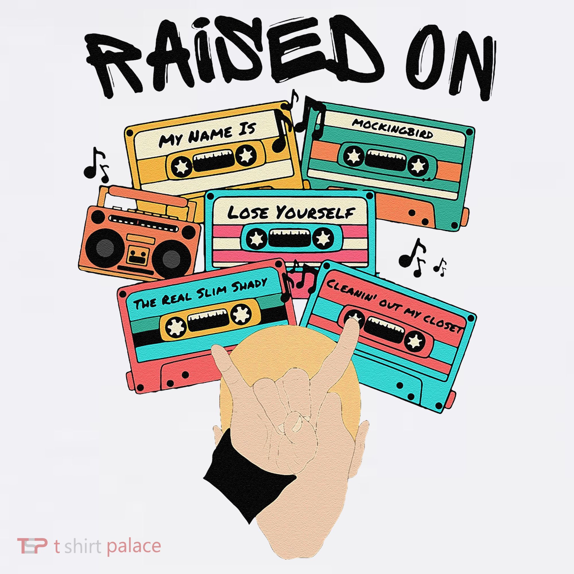 Raised On Slim Retro Cassettes Hip Hop Hat