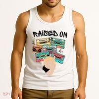Raised On Slim Retro Cassettes Hip Hop Tank Top thumb 3
