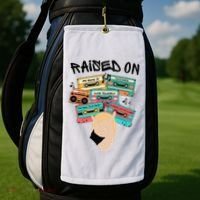 Raised On Slim Retro Cassettes Hip Hop Golf Towel thumb 2