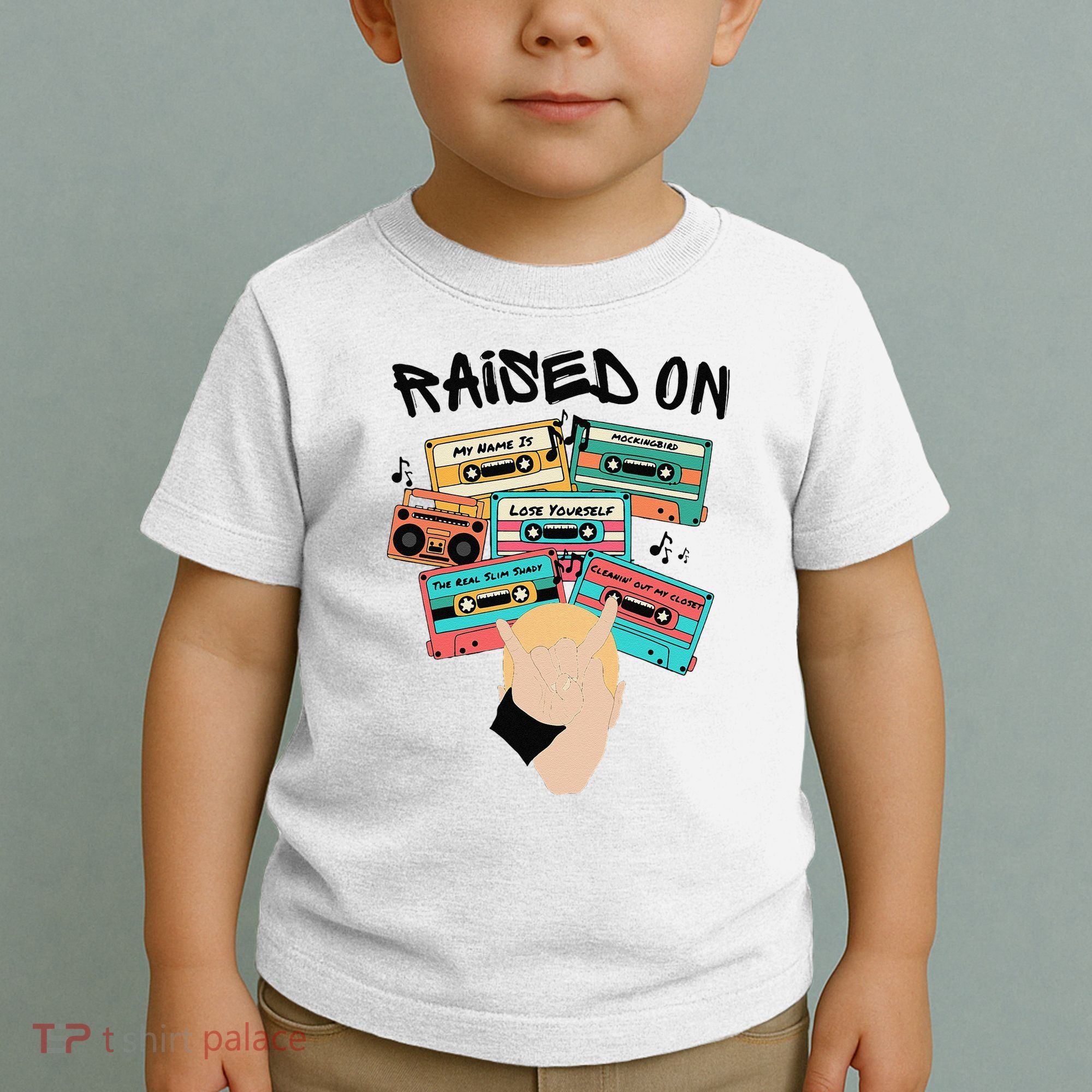 Raised On Slim Retro Cassettes Hip Hop Toddler T-Shirt