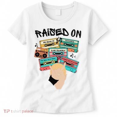 Raised On Slim Retro Cassettes Hip Hop Women's T-Shirt