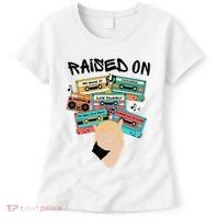 Raised On Slim Retro Cassettes Hip Hop Women's T-Shirt thumb 0