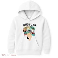 Raised On Slim Retro Cassettes Hip Hop Kids Hoodie thumb 0