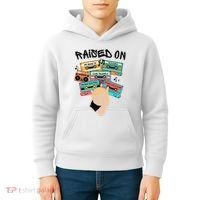 Raised On Slim Retro Cassettes Hip Hop Kids Hoodie thumb 4