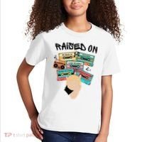 Raised On Slim Retro Cassettes Hip Hop Kids T-Shirt thumb 2