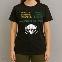 Reactor Online Sensors Online Weapons Online All Systems Nom T-Shirt thumb 4