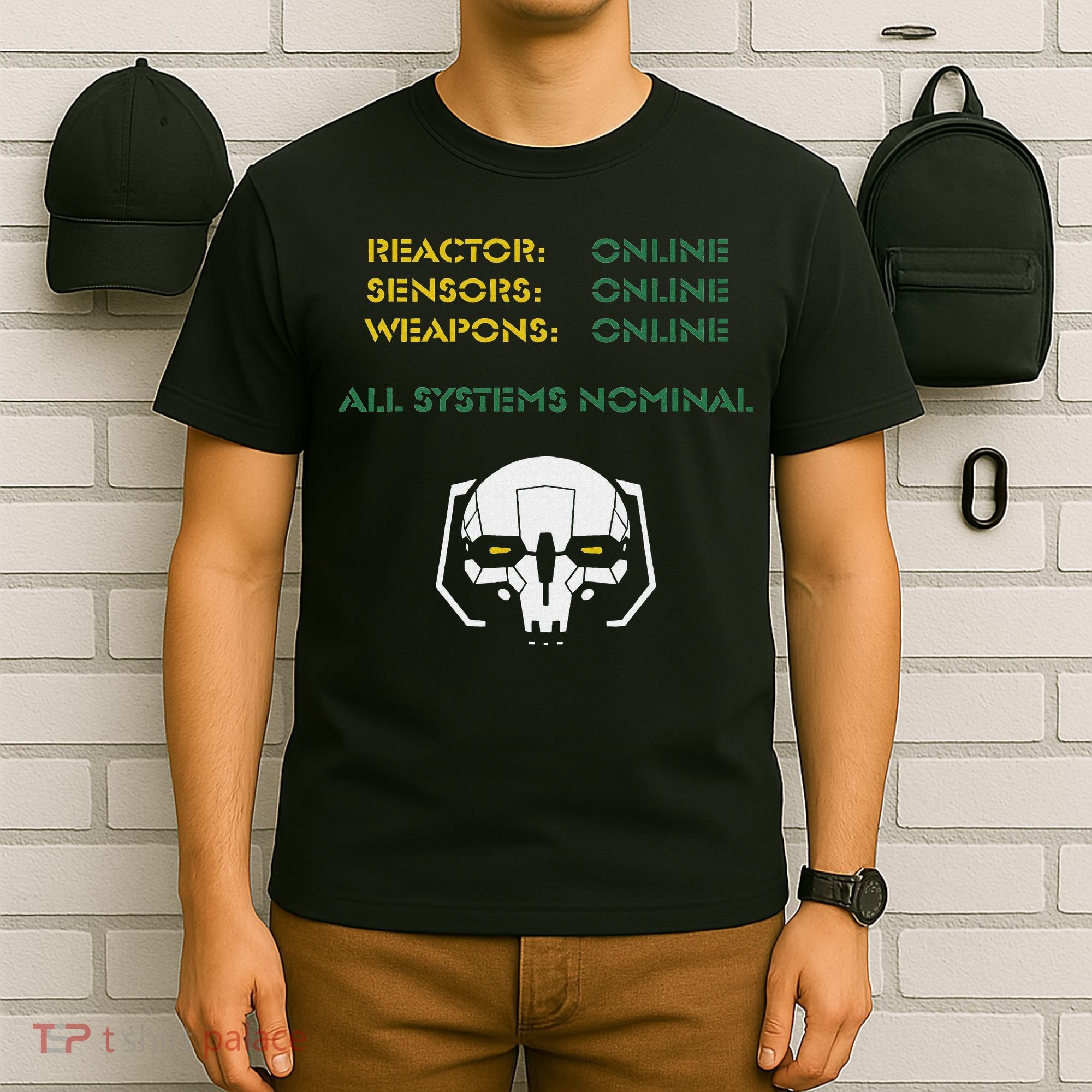 Reactor Online Sensors Online Weapons Online All Systems Nom T-Shirt