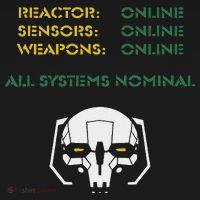 Reactor Online Sensors Online Weapons Online All Systems Nom Baby Bodysuit thumb 2