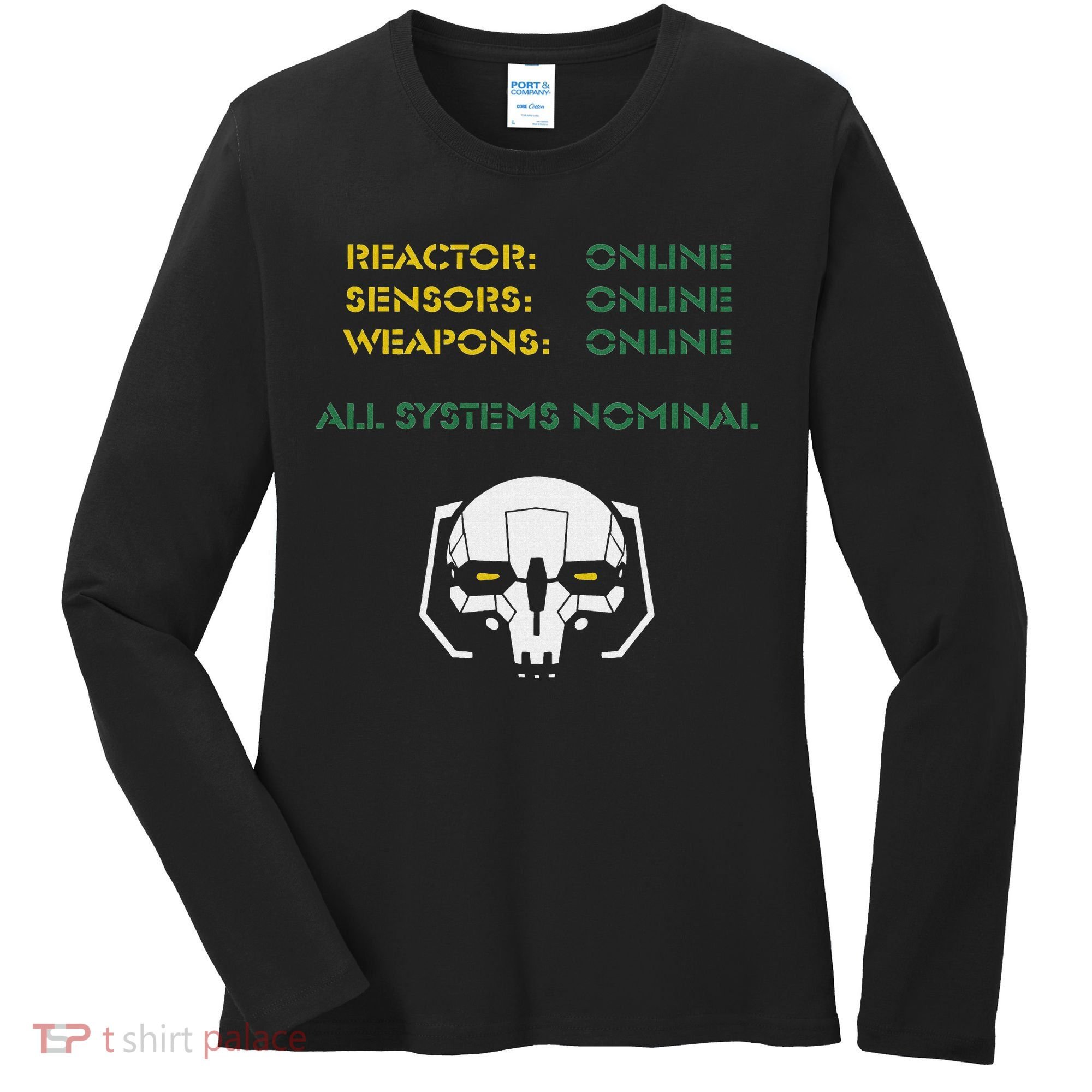 Reactor Online Sensors Online Weapons Online All Systems Nom Women's Long Sleeve Shirt