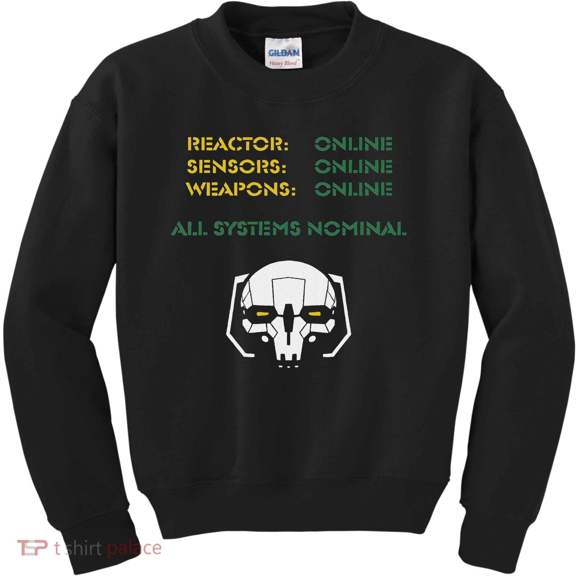 Reactor Online Sensors Online Weapons Online All Systems Nom Kids Sweatshirt
