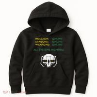 Reactor Online Sensors Online Weapons Online All Systems Nom Kids Hoodie thumb 0
