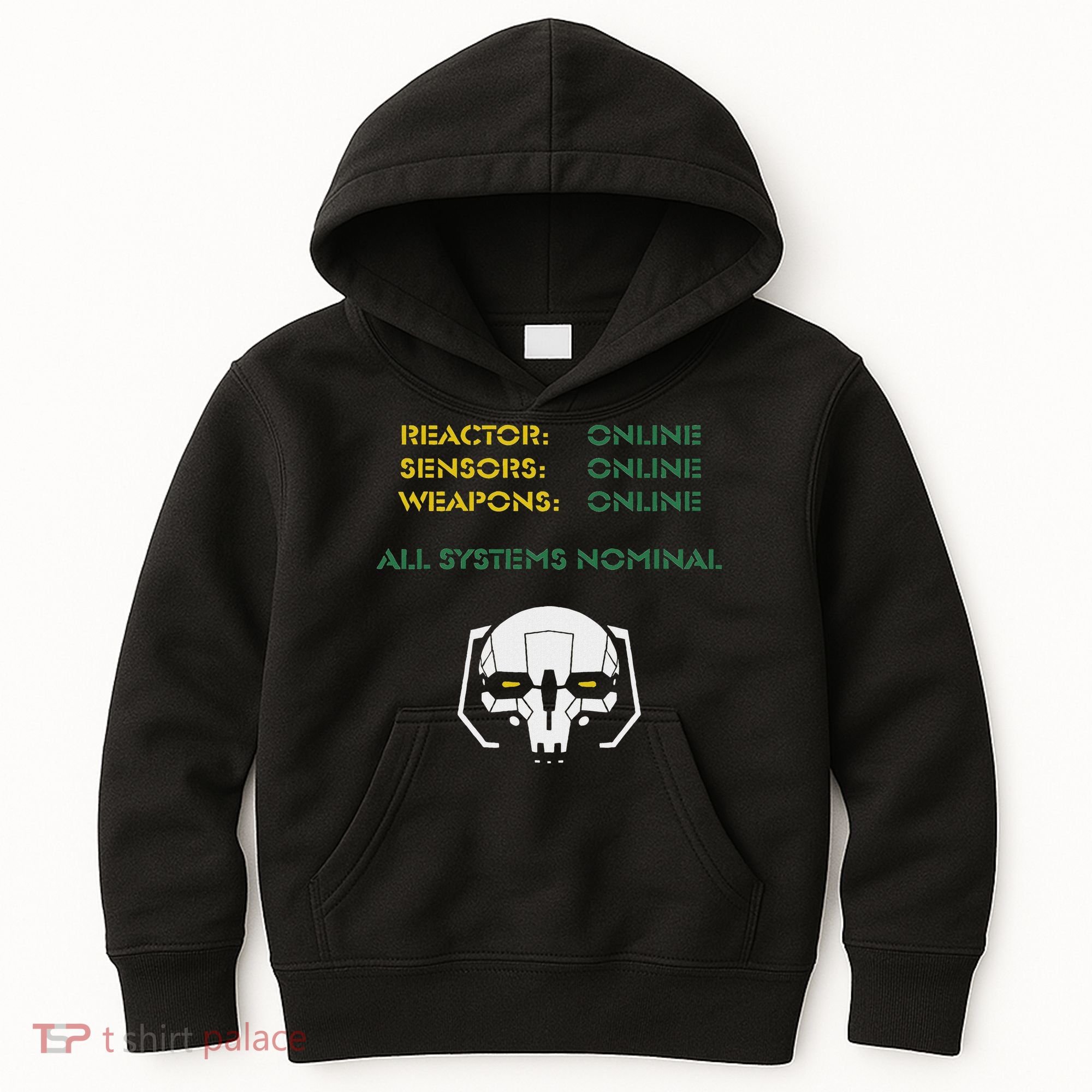 Reactor Online Sensors Online Weapons Online All Systems Nom Kids Hoodie