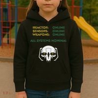 Reactor Online Sensors Online Weapons Online All Systems Nom Kids Hoodie thumb 3