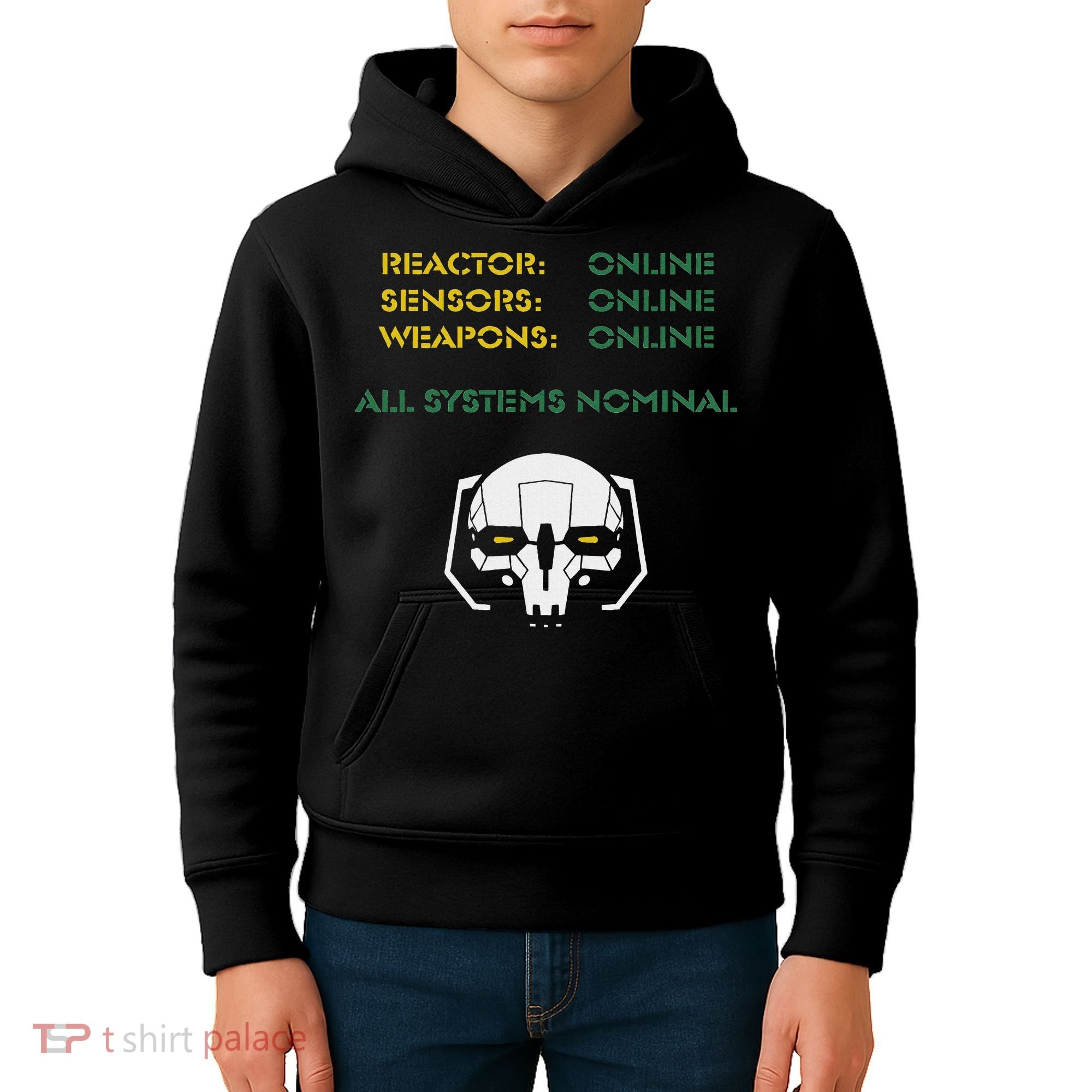 Reactor Online Sensors Online Weapons Online All Systems Nom Kids Hoodie