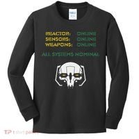 Reactor Online Sensors Online Weapons Online All Systems Nom Kids Long Sleeve Shirt thumb 0