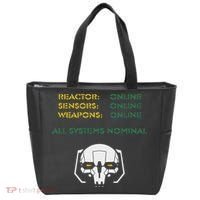 Reactor Online Sensors Online Weapons Online All Systems Nom Tote Bag thumb 0