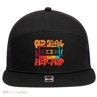 Retro Old School Hip Hop 80s 90s Graffiti Cassette 7 Panel Mesh Trucker Snapback Hat thumb 0
