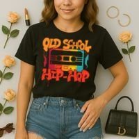 Retro Old School Hip Hop 80s 90s Graffiti Cassette Comfort Colors Boxy T-Shirt thumb 2